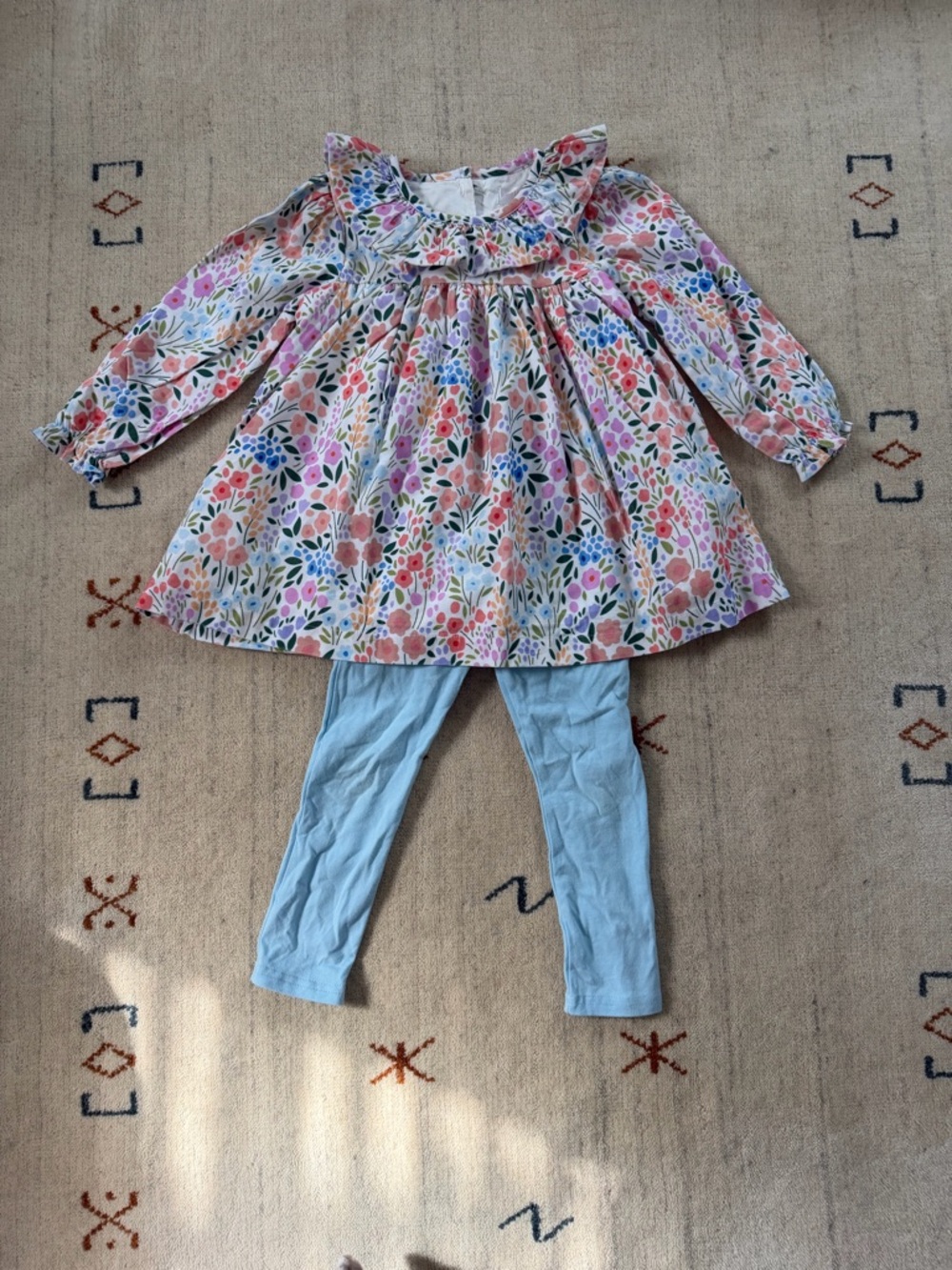 Girls Cecil and Lou spring floral 2-piece set, size 4T